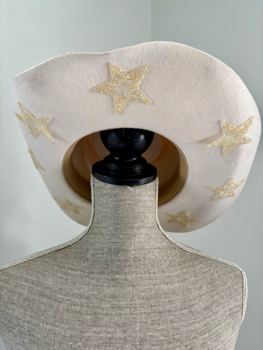 Anthropologie X Wyeth Star-Embellished Ivory Wool Cowgirl Hat  OS